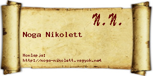 Noga Nikolett névjegykártya